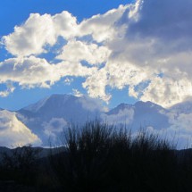 Cordon del Plata range seen from the street to Mendoza